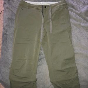 REI hiking pants in olive